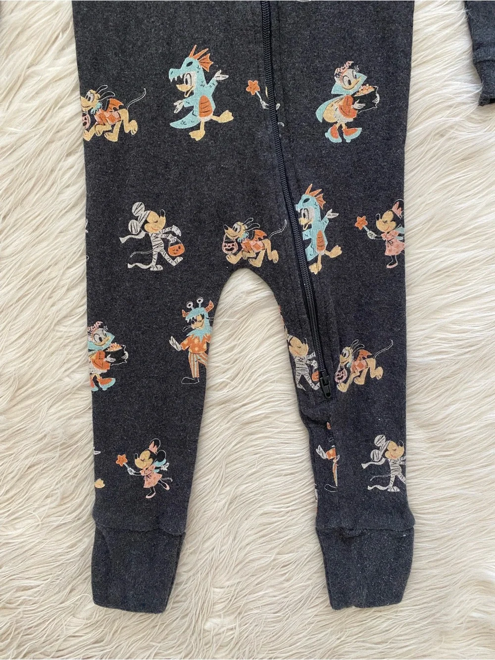 Monica + Andy Disney Mickey Mouse and Friends Halloween Pajama One Piece 12-18M